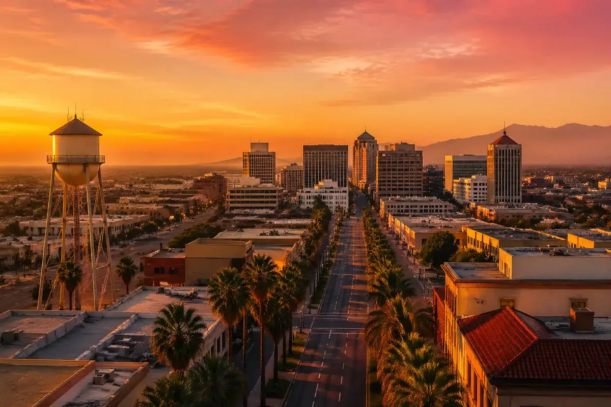 Fresno-02-cityscape in Fresno, California