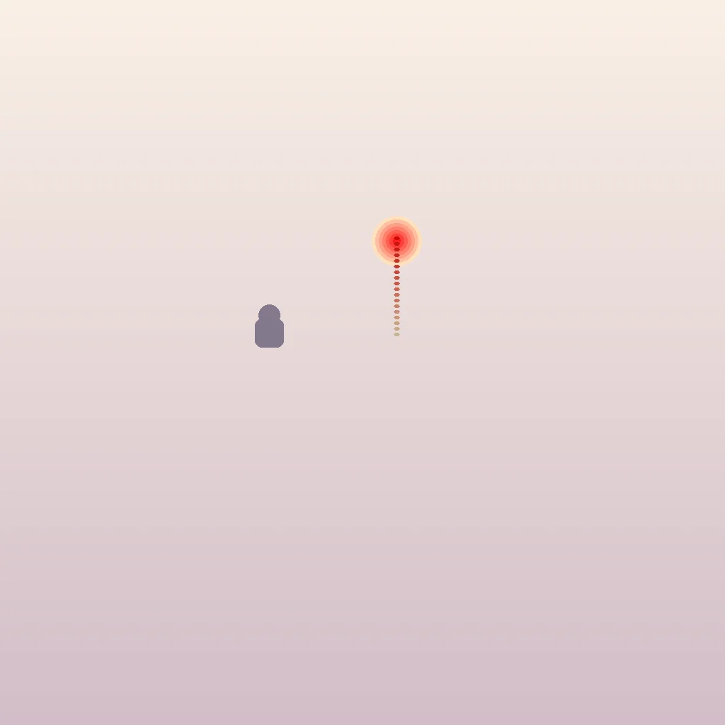 Soft gradient abstract of a figure gently releasing a glowing light representing letting go with kindness