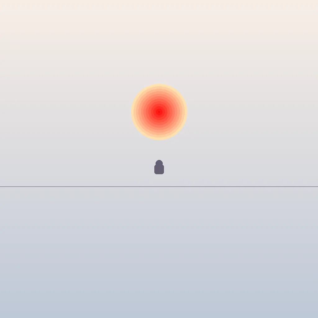 Warm sunrise gradient over horizon with a small figure facing new light representing new beginnings