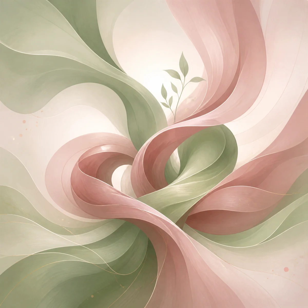Intertwined flowing ribbons symbolizing relationship growth and opening to new possibilities