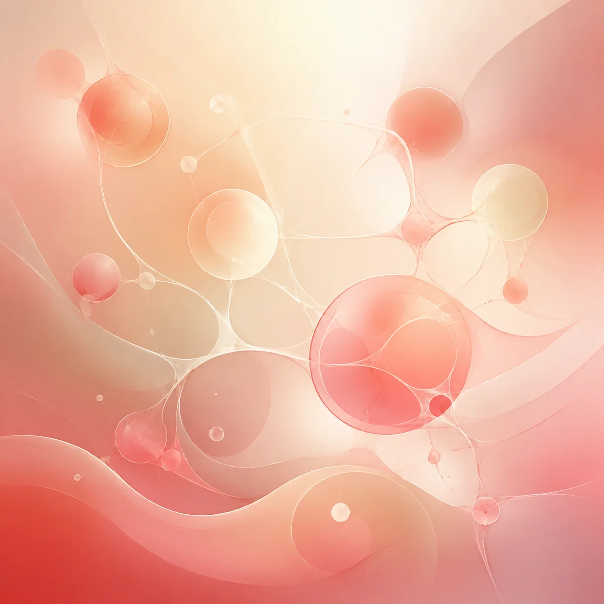 Soft abstract illustration of interconnected spheres representing multiple ENM relationships