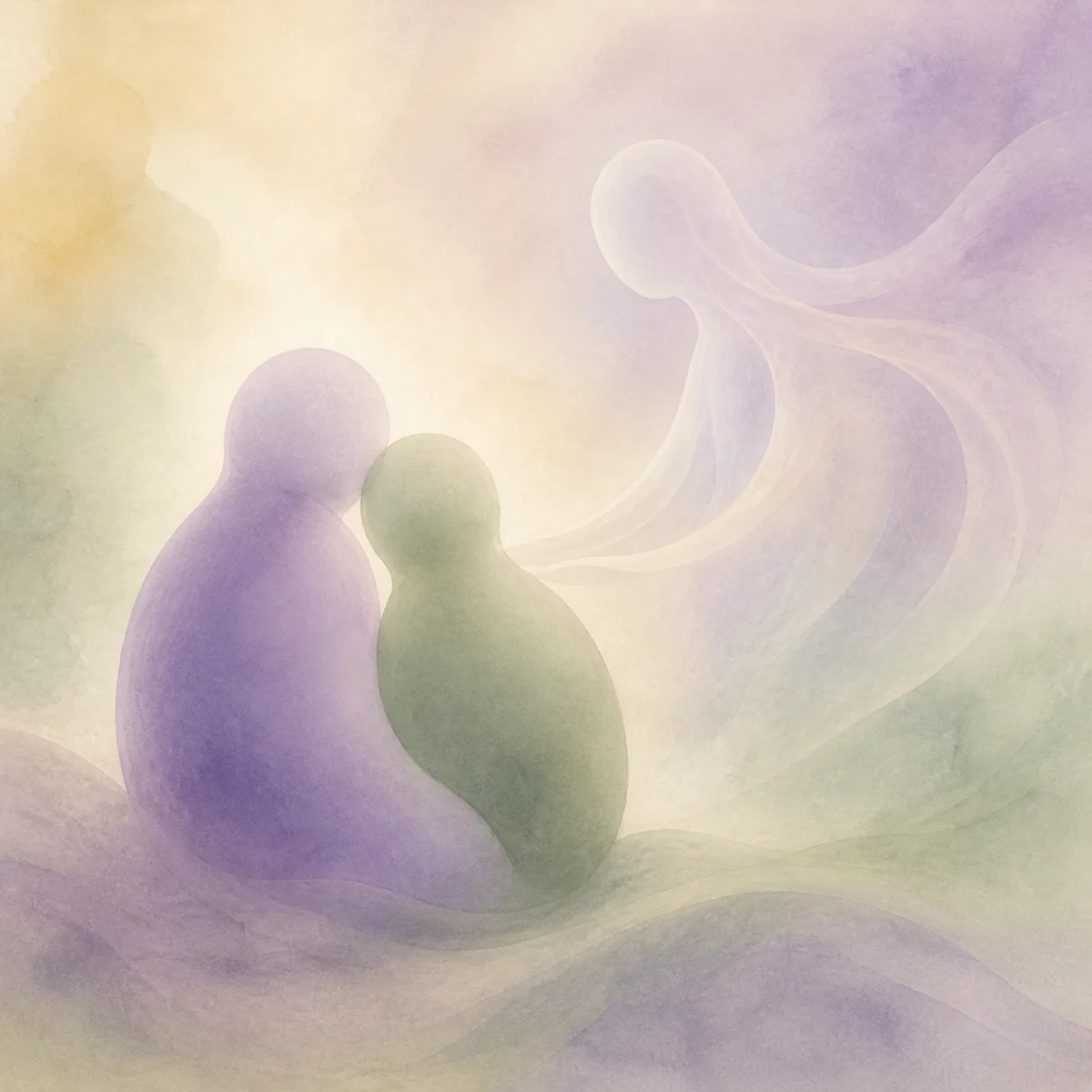 Signs your relationship is ready for a threesome soft abstract forms gentle pastels