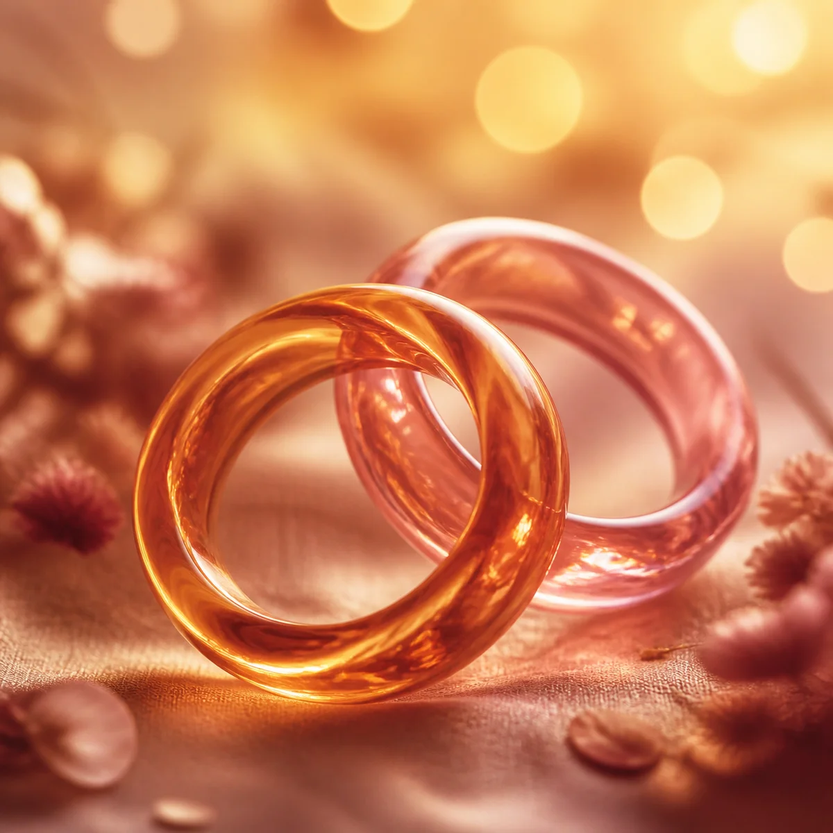 Interlocking rings representing trust and mutual care in non-monogamous partnerships