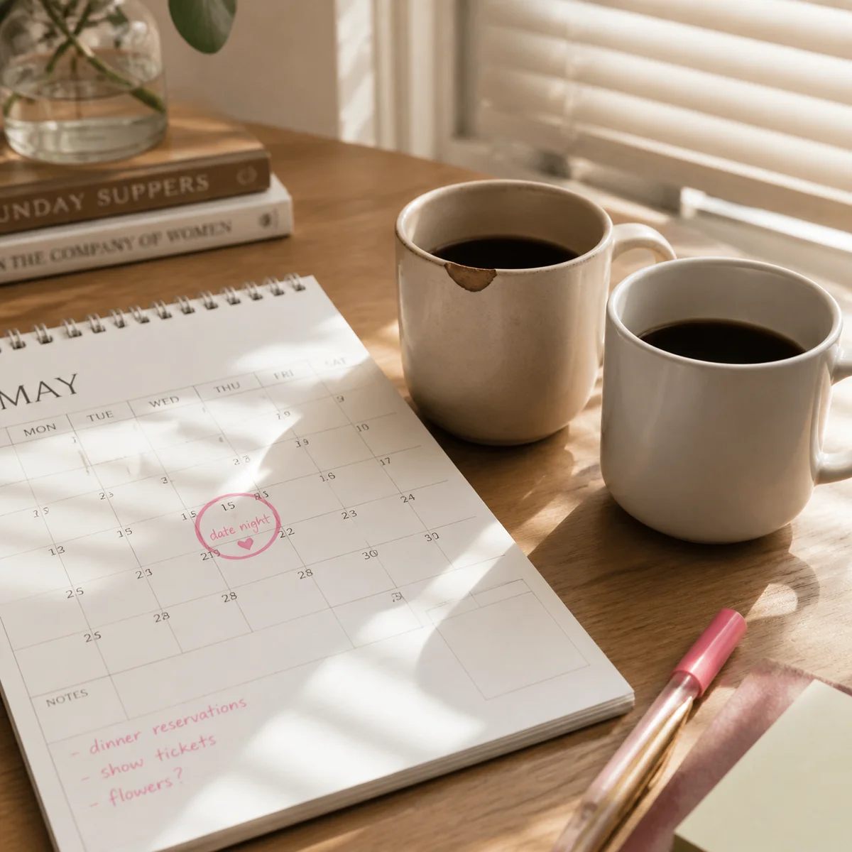 Calendar with circled date representing planned preparation and anticipation