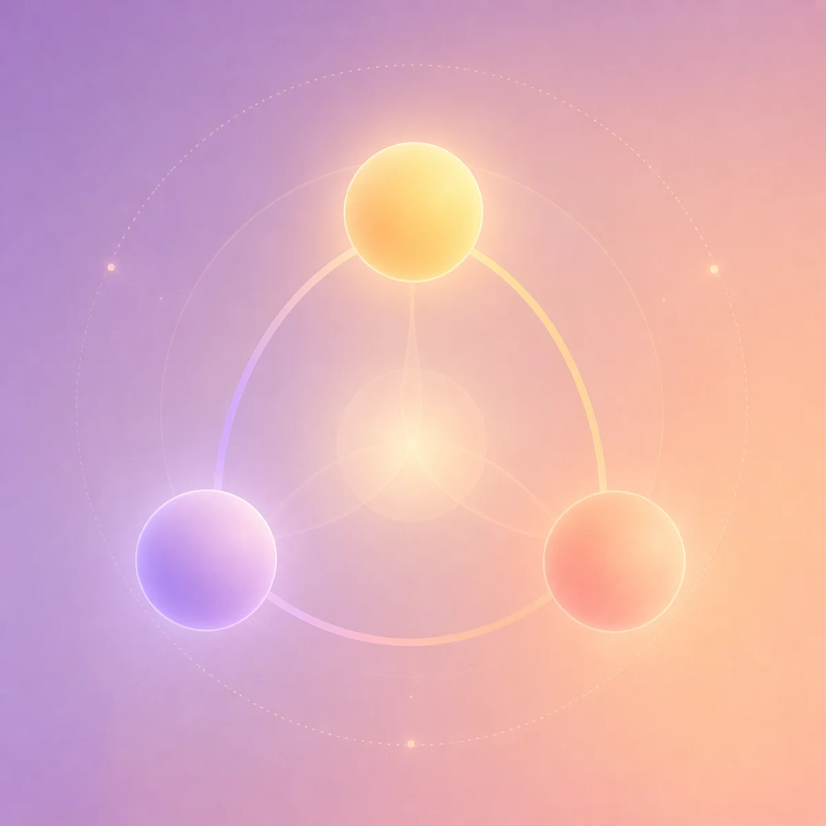 Abstract illustration representing connection and compatibility in unicorn dating