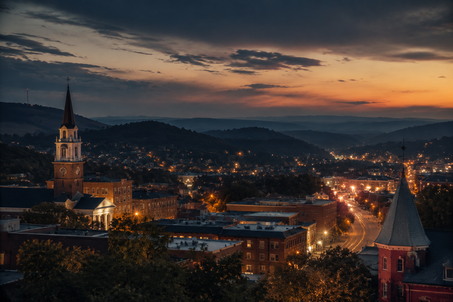 Abingdon, Virginia Night Scene — 3Cupid Cuckold Dating in Abingdon, Virginia