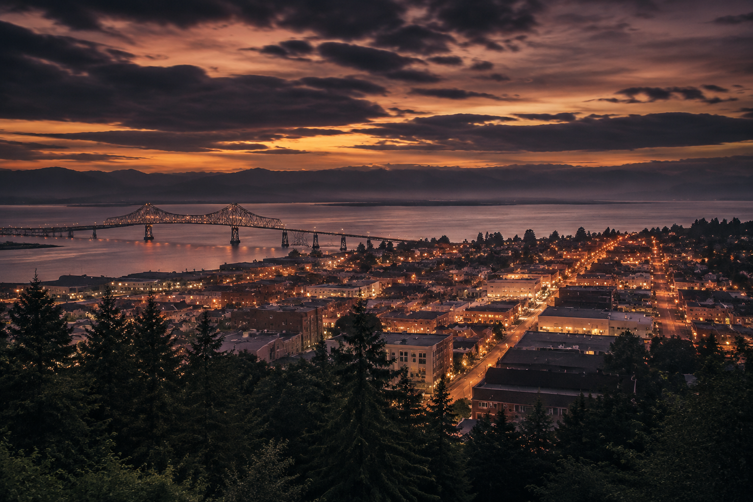 Astoria, Oregon Night Scene — 3Cupid Cuckold Dating in Astoria, Oregon