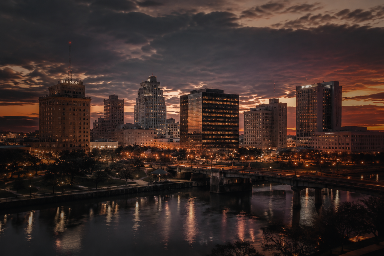 Beaumont, Texas Night Scene — 3Cupid Cuckold Dating in Beaumont, Texas