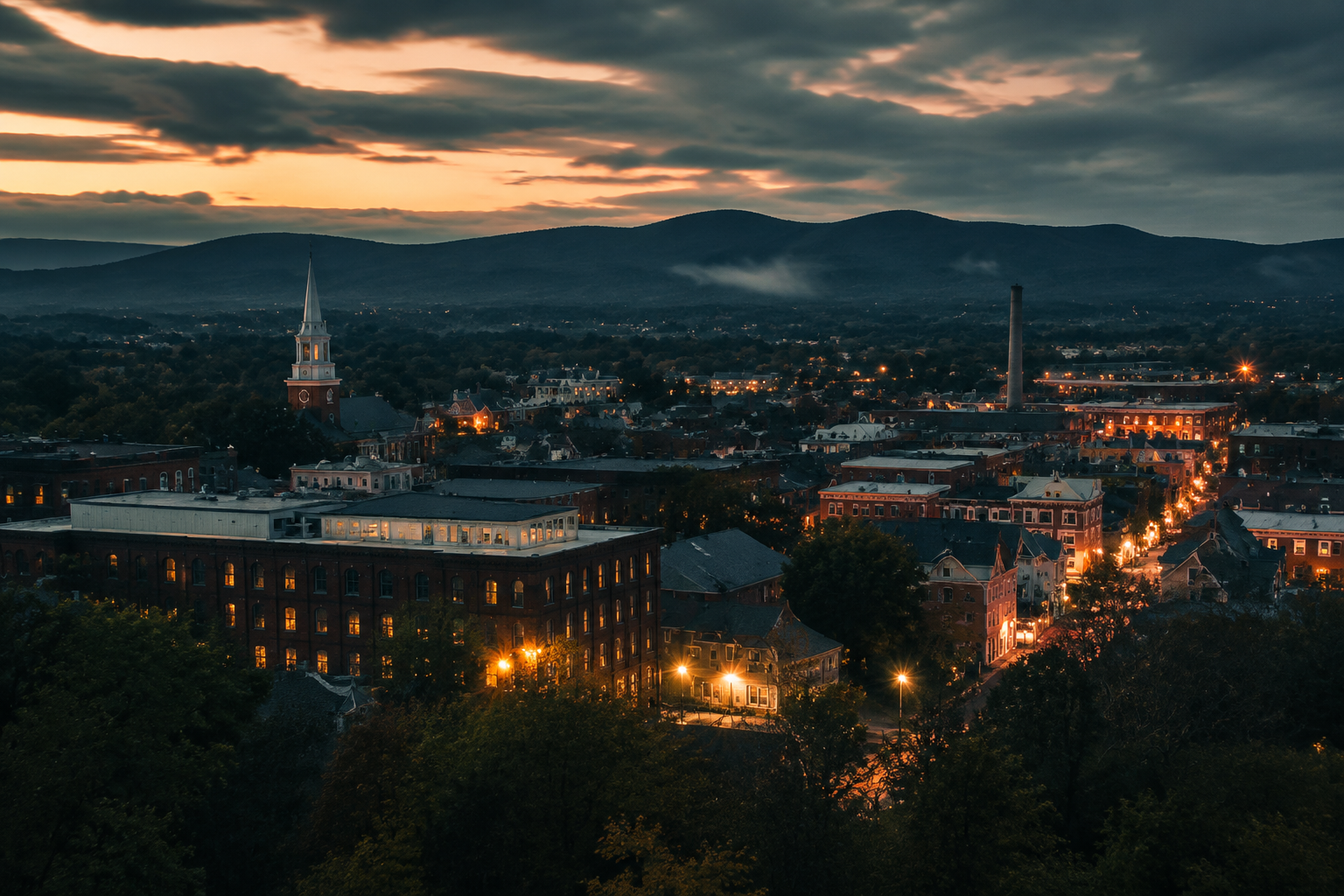 Bennington, Vermont Night Scene — 3Cupid Cuckold Dating in Bennington, Vermont