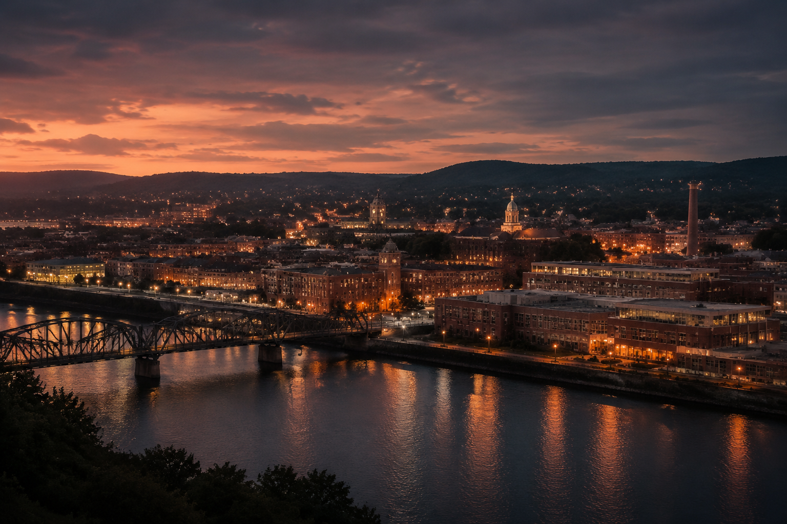 Bloomsburg, Pennsylvania Night Scene — 3Cupid Cuckold Dating in Bloomsburg, Pennsylvania