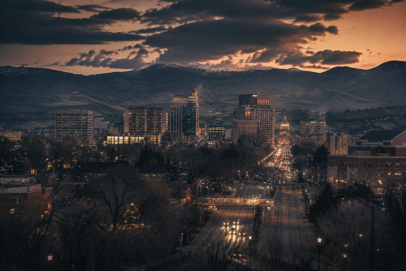 Boise, Idaho Night Scene — 3Cupid Cuckold Dating in Boise, Idaho