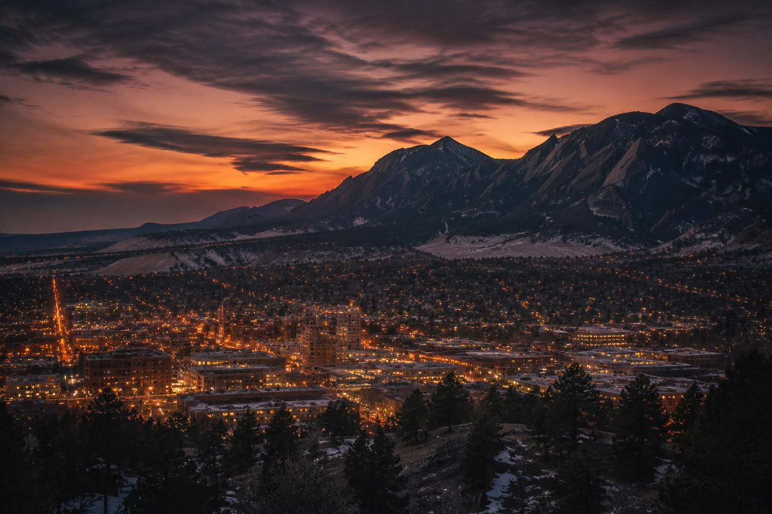 Boulder, Colorado Night Scene — 3Cupid Cuckold Dating in Boulder, Colorado