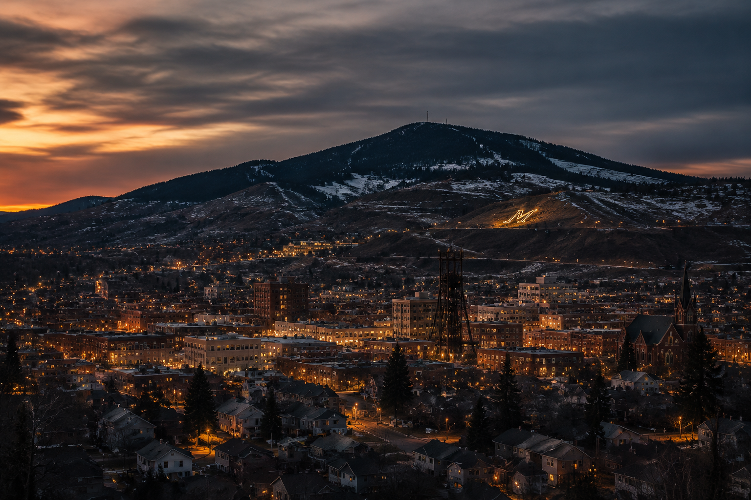 Butte, Montana Night Scene — 3Cupid Cuckold Dating in Butte, Montana