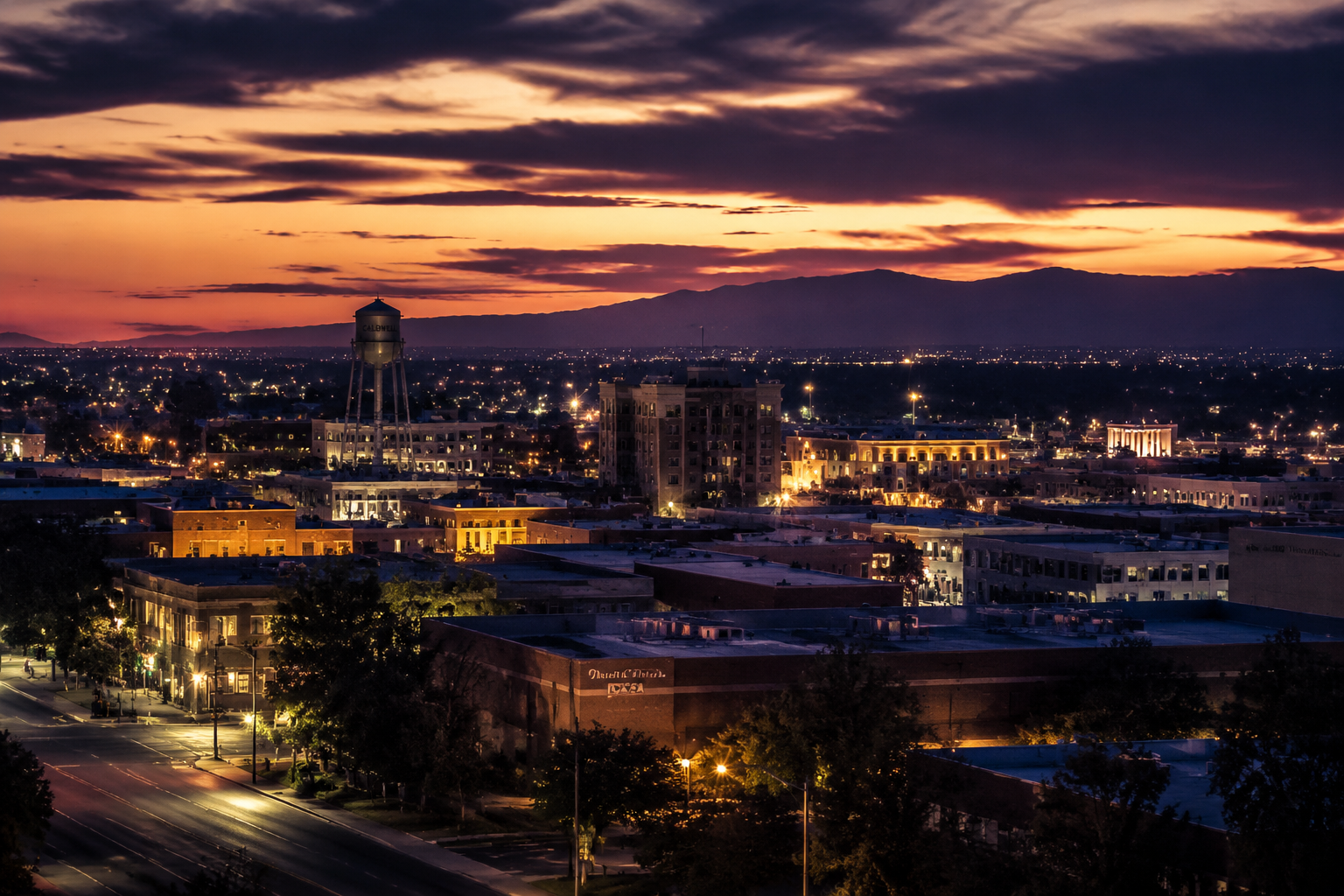 Caldwell, Idaho Night Scene — 3Cupid Cuckold Dating in Caldwell, Idaho