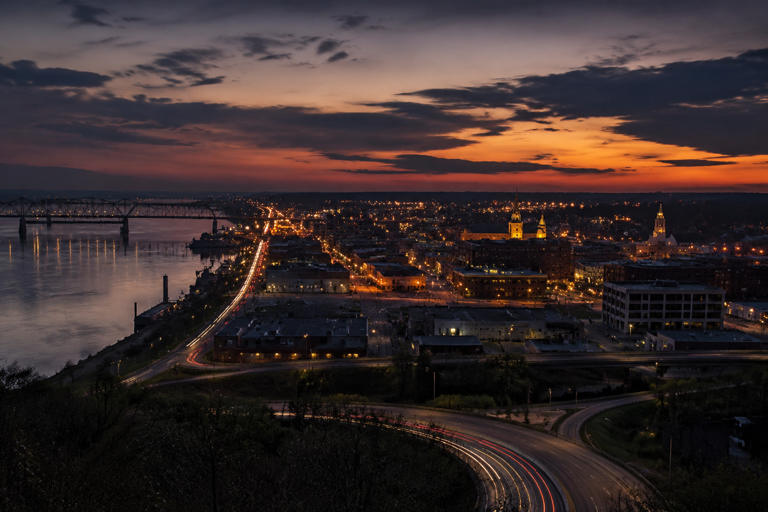 Cape Girardeau, Missouri Night Scene — 3Cupid Cuckold Dating in Cape Girardeau, Missouri