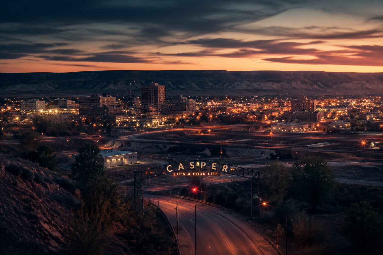 Casper, Wyoming Night Scene — 3Cupid Cuckold Dating in Casper, Wyoming