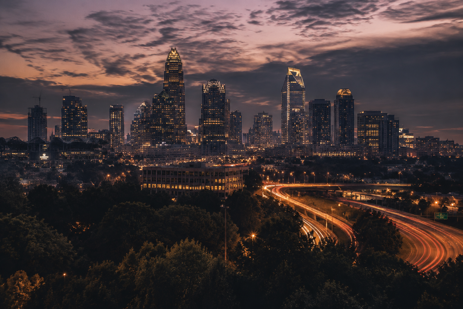 Charlotte, North Carolina Night Scene — 3Cupid Cuckold Dating in Charlotte, North Carolina