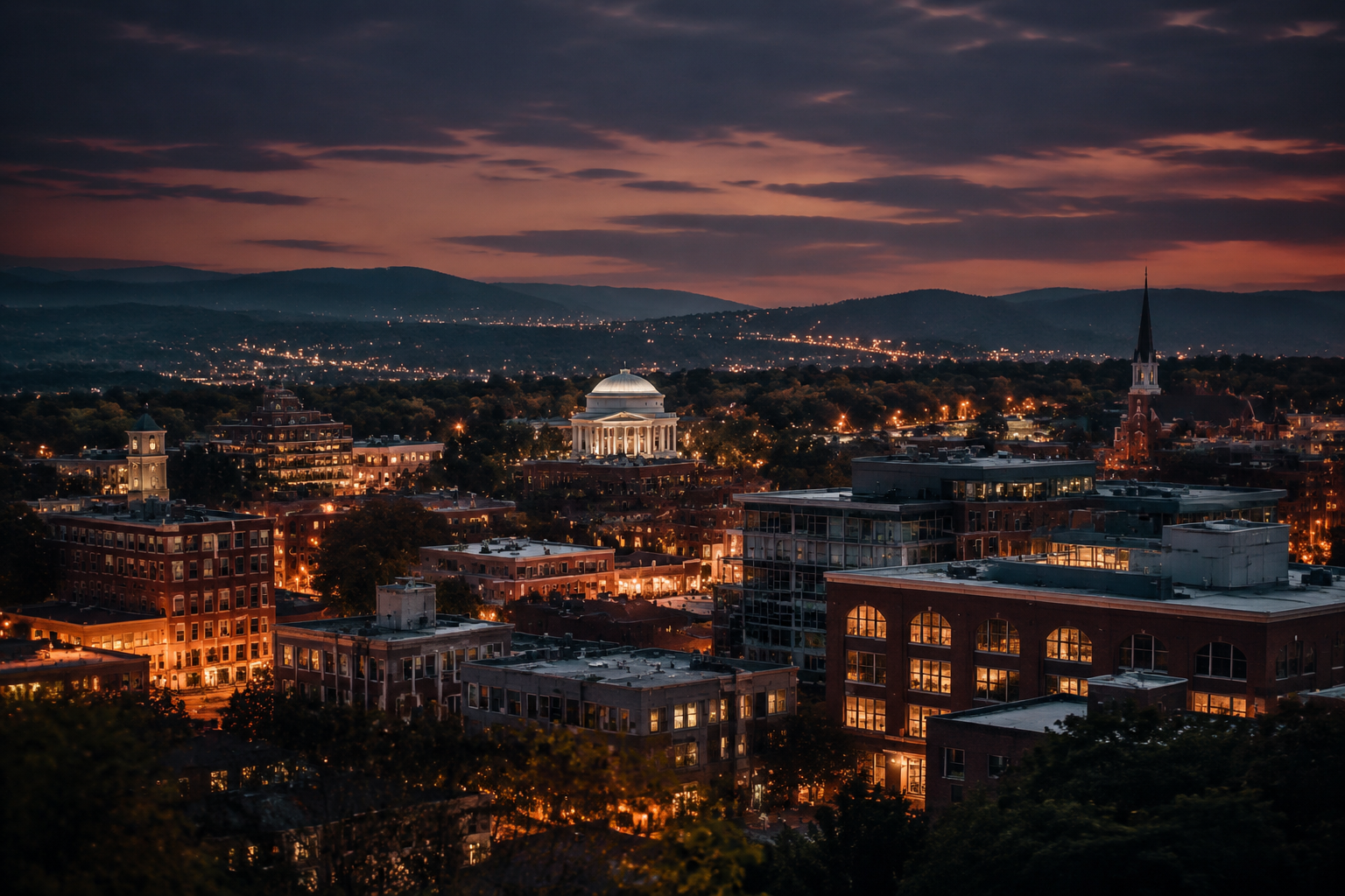 Charlottesville, Virginia Night Scene — 3Cupid Cuckold Dating in Charlottesville, Virginia