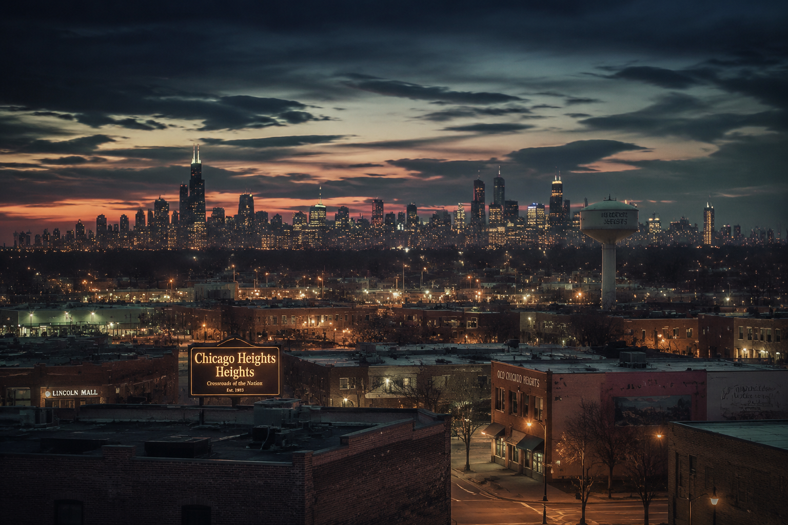 Chicago Heights, Illinois Night Scene — 3Cupid Cuckold Dating in Chicago Heights, Illinois