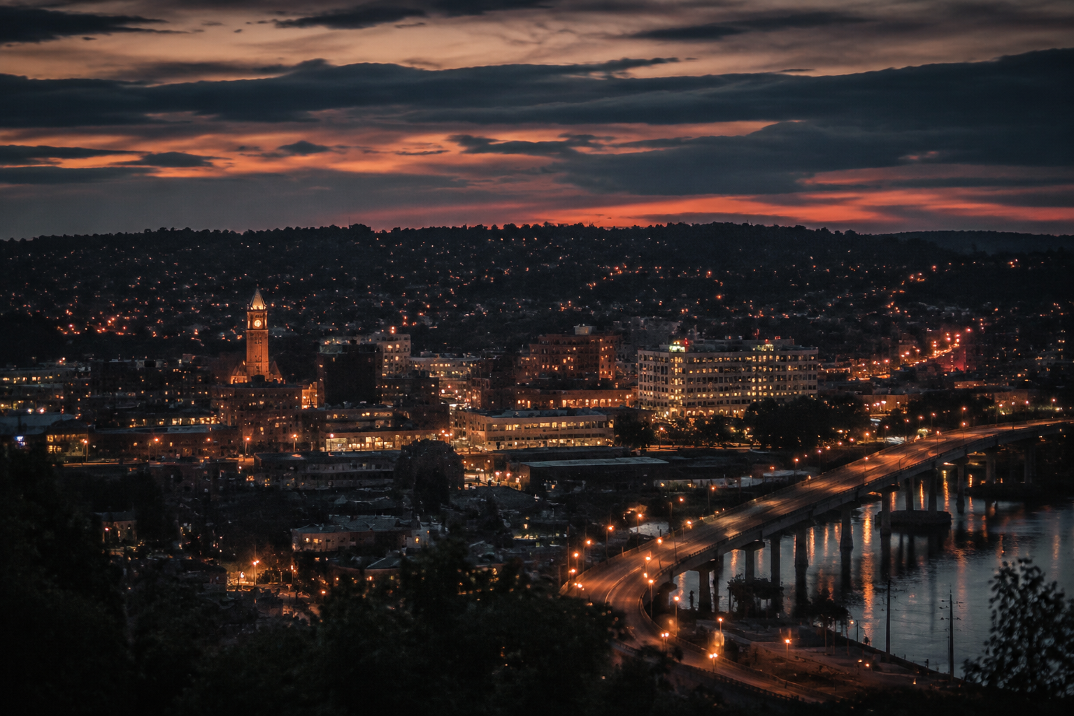 Clarksburg, West Virginia Night Scene — 3Cupid Cuckold Dating in Clarksburg, West Virginia