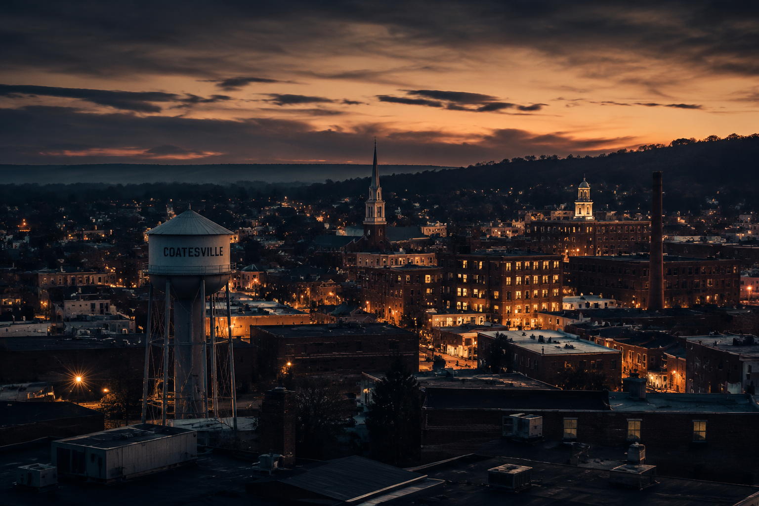 Coatesville, Pennsylvania Night Scene — 3Cupid Cuckold Dating in Coatesville, Pennsylvania