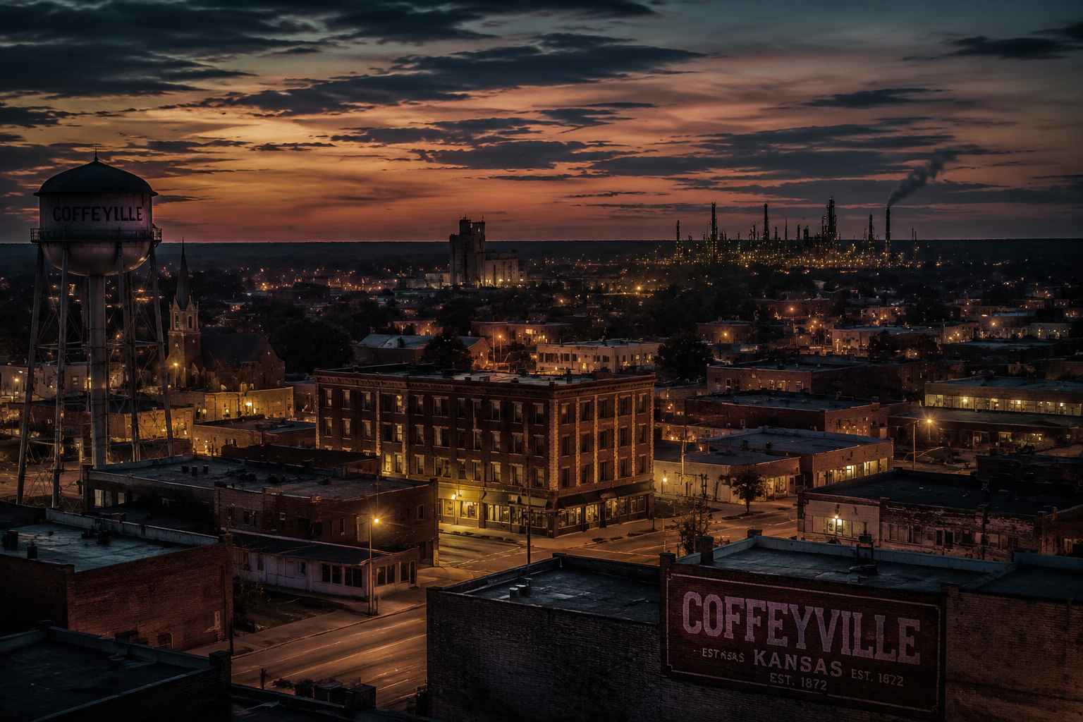 Coffeyville, Kansas Night Scene — 3Cupid Cuckold Dating in Coffeyville, Kansas