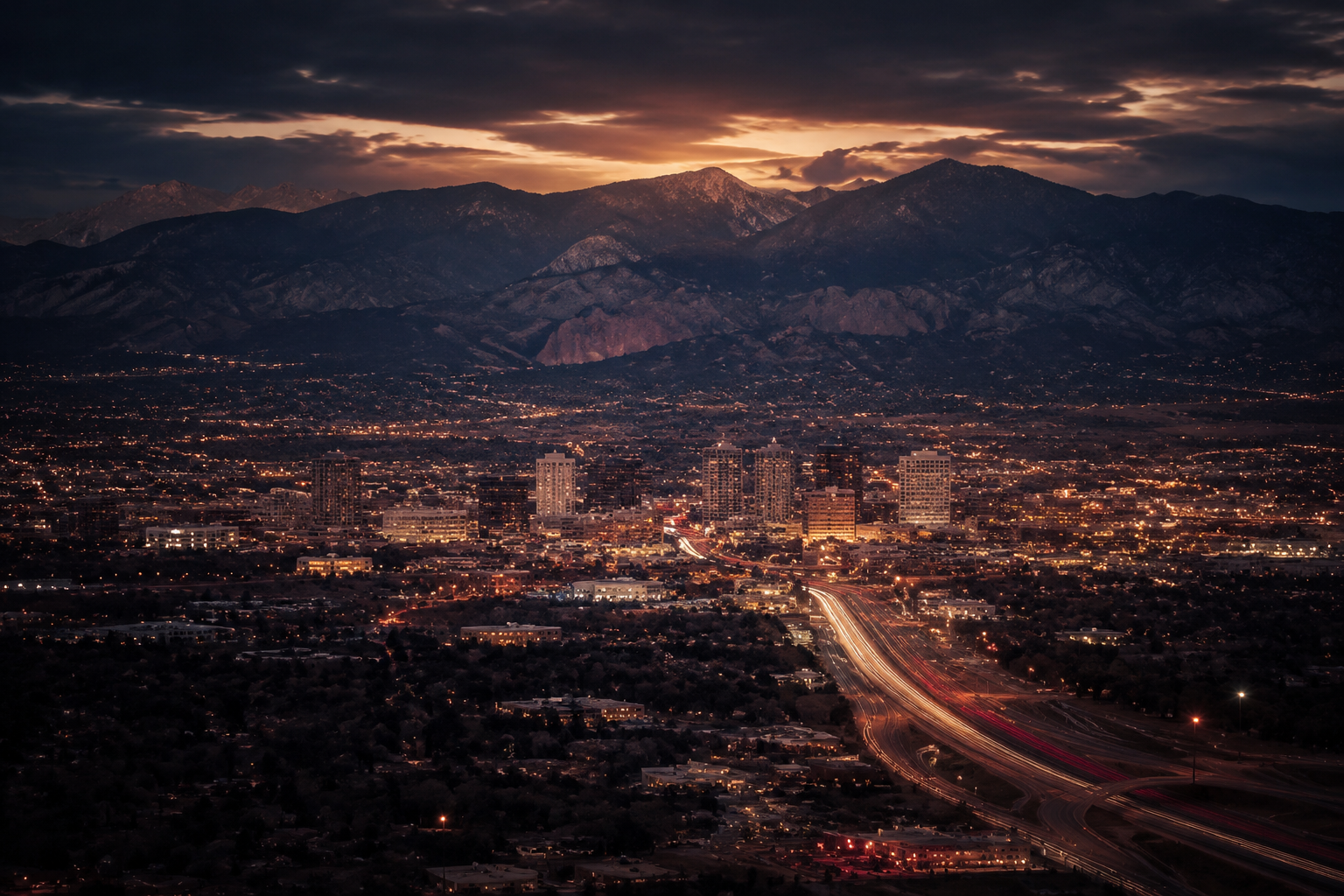 Colorado Springs, Colorado Night Scene — 3Cupid Cuckold Dating in Colorado Springs, Colorado