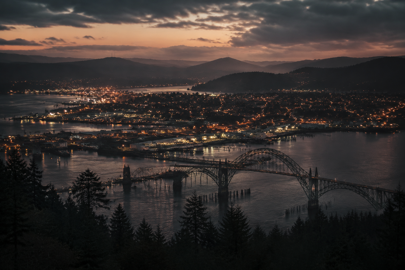 Coos Bay, Oregon Night Scene — 3Cupid Cuckold Dating in Coos Bay, Oregon