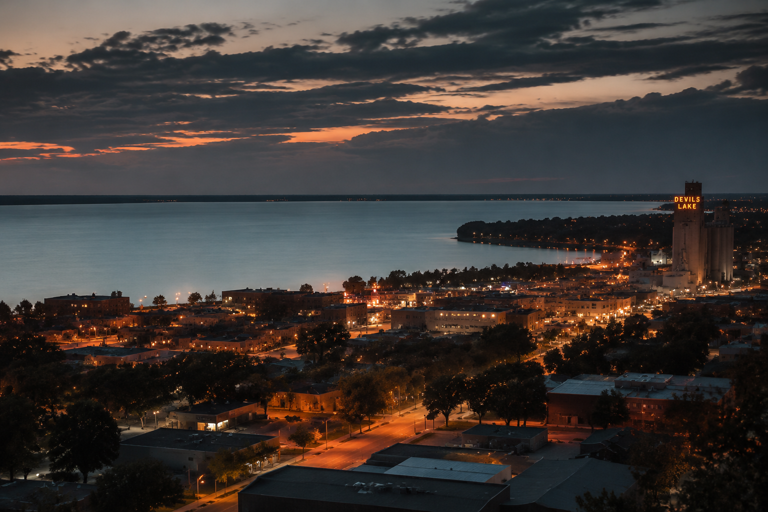 Devils Lake, North Dakota Night Scene — 3Cupid Cuckold Dating in Devils Lake, North Dakota