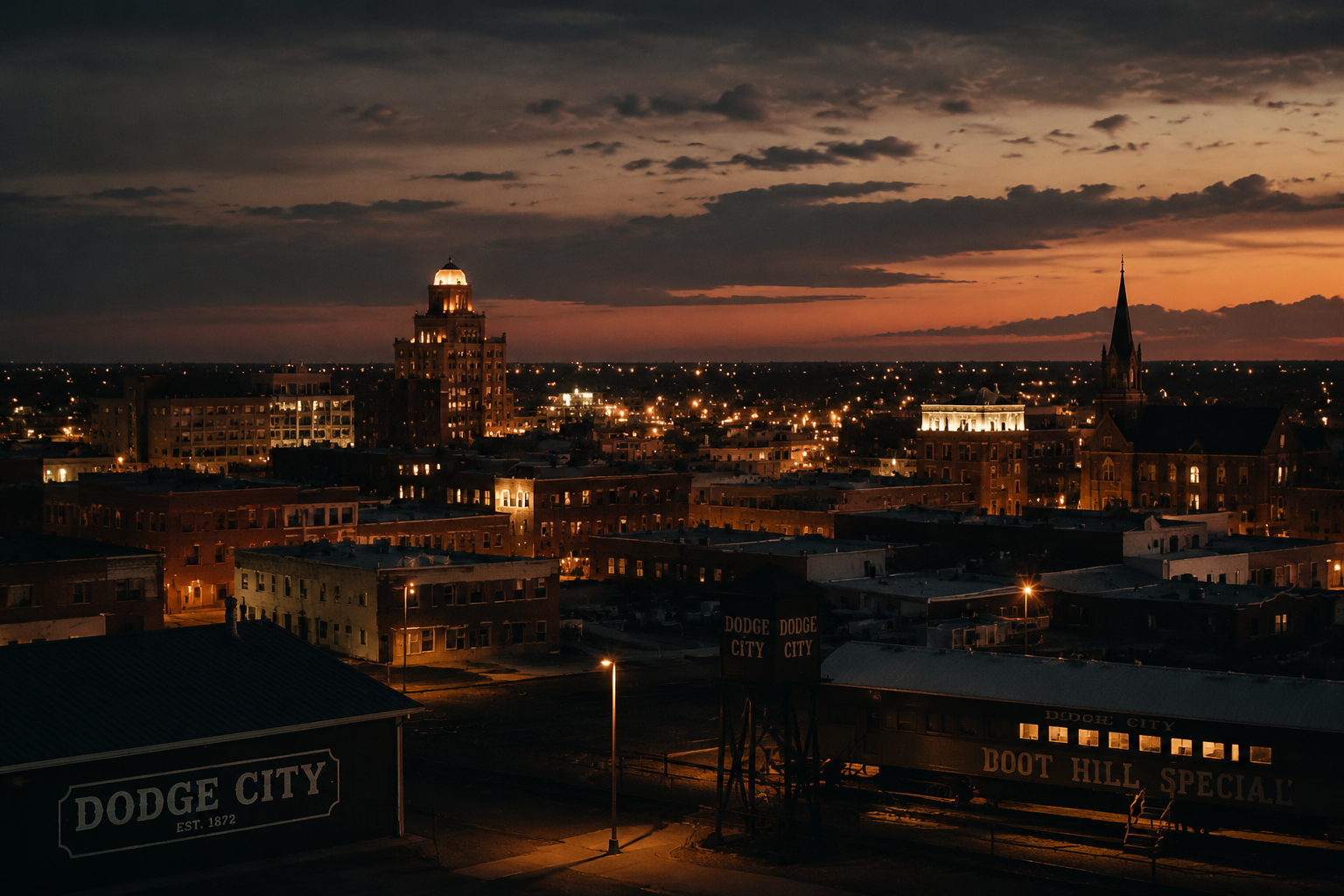 Dodge City, Kansas Night Scene — 3Cupid Cuckold Dating in Dodge City, Kansas