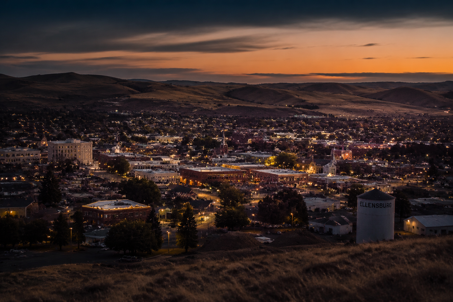 Ellensburg, Washington Night Scene — 3Cupid Cuckold Dating in Ellensburg, Washington
