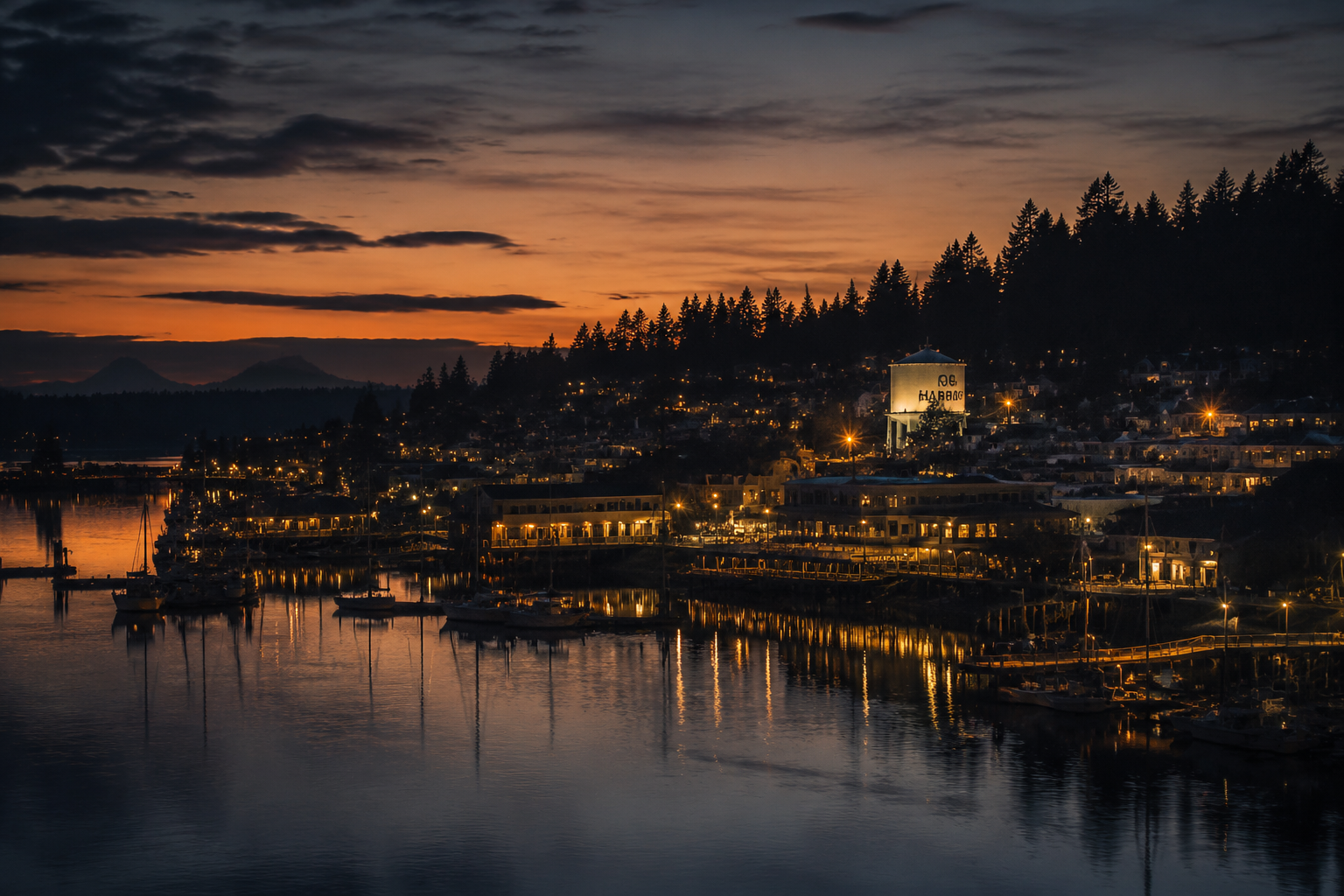 Gig Harbor, Washington Night Scene — 3Cupid Cuckold Dating in Gig Harbor, Washington