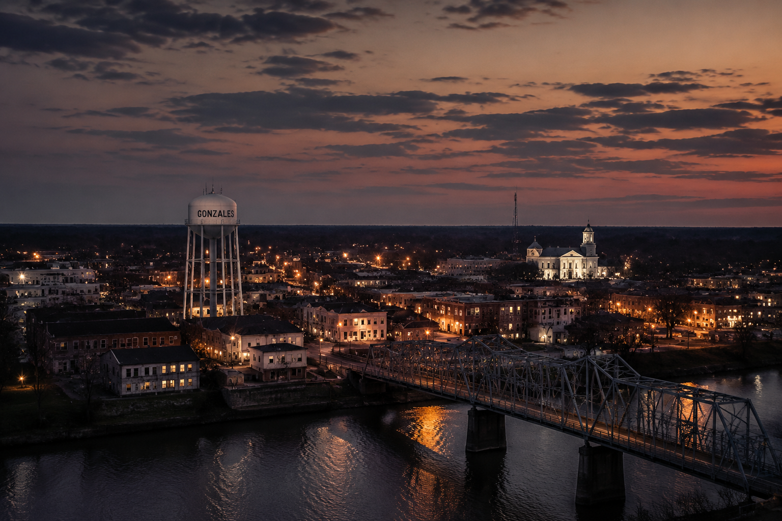 Gonzales, Louisiana Night Scene — 3Cupid Cuckold Dating in Gonzales, Louisiana