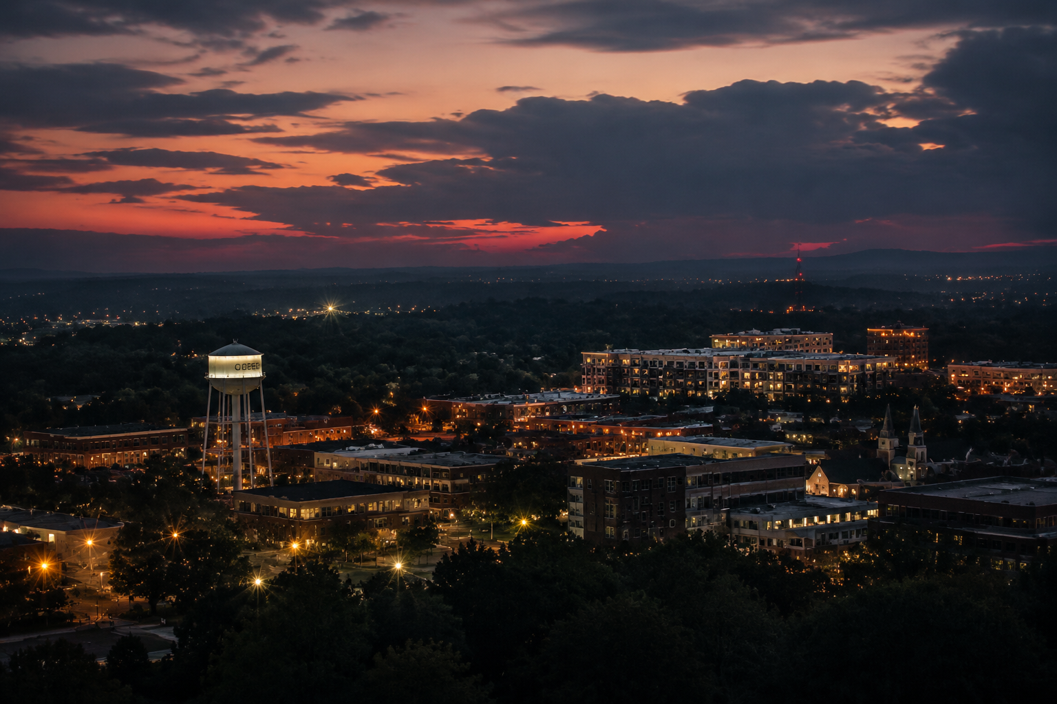 Greer, South Carolina Night Scene — 3Cupid Cuckold Dating in Greer, South Carolina