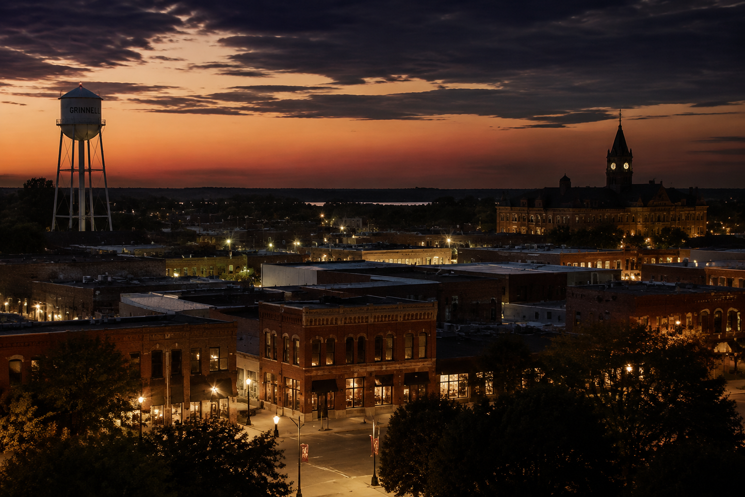 Grinnell, Iowa Night Scene — 3Cupid Cuckold Dating in Grinnell, Iowa