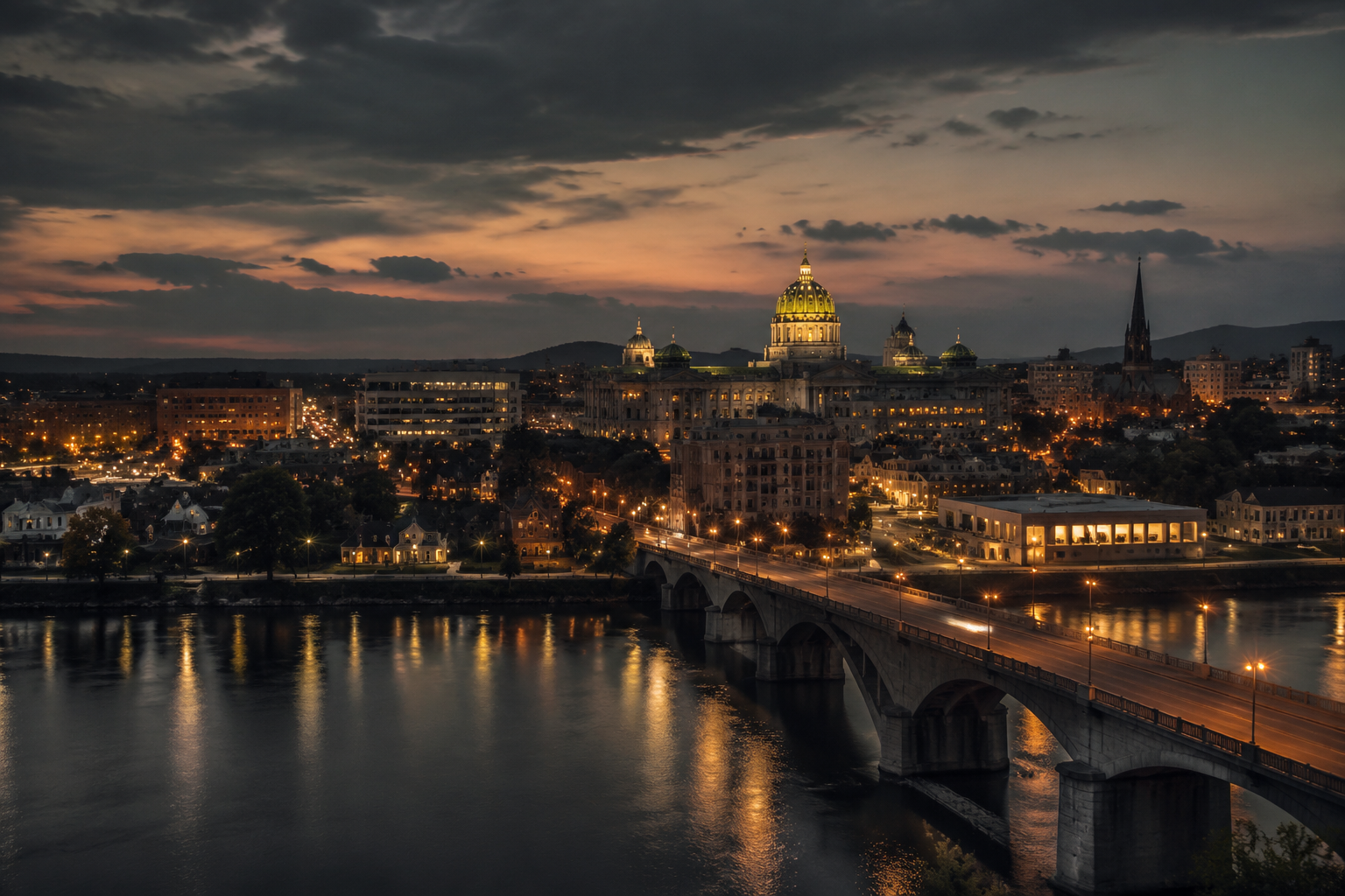 Harrisburg, Pennsylvania Night Scene — 3Cupid Cuckold Dating in Harrisburg, Pennsylvania