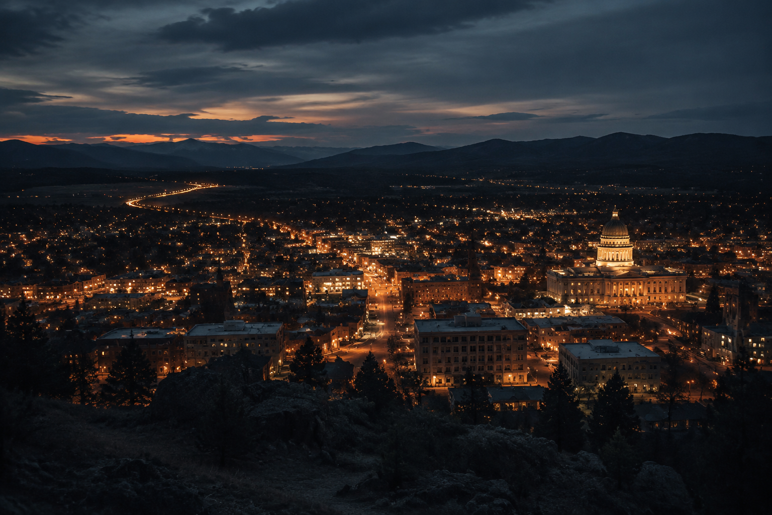 Helena, Montana Night Scene — 3Cupid Cuckold Dating in Helena, Montana