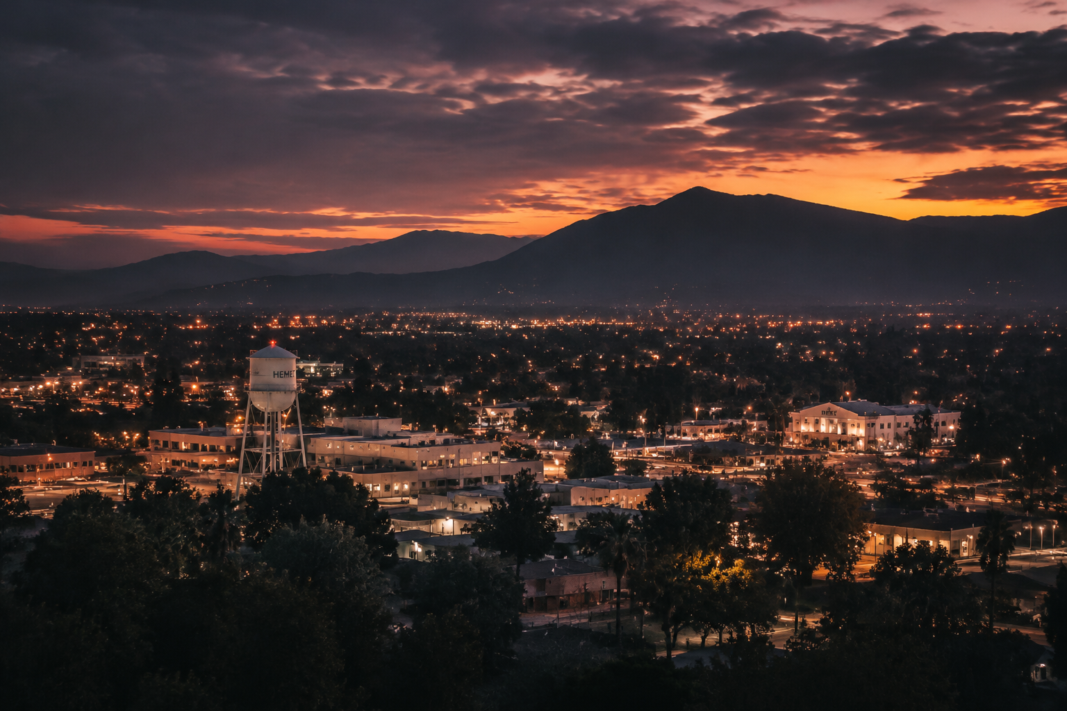 Hemet, California Night Scene — 3Cupid Cuckold Dating in Hemet, California