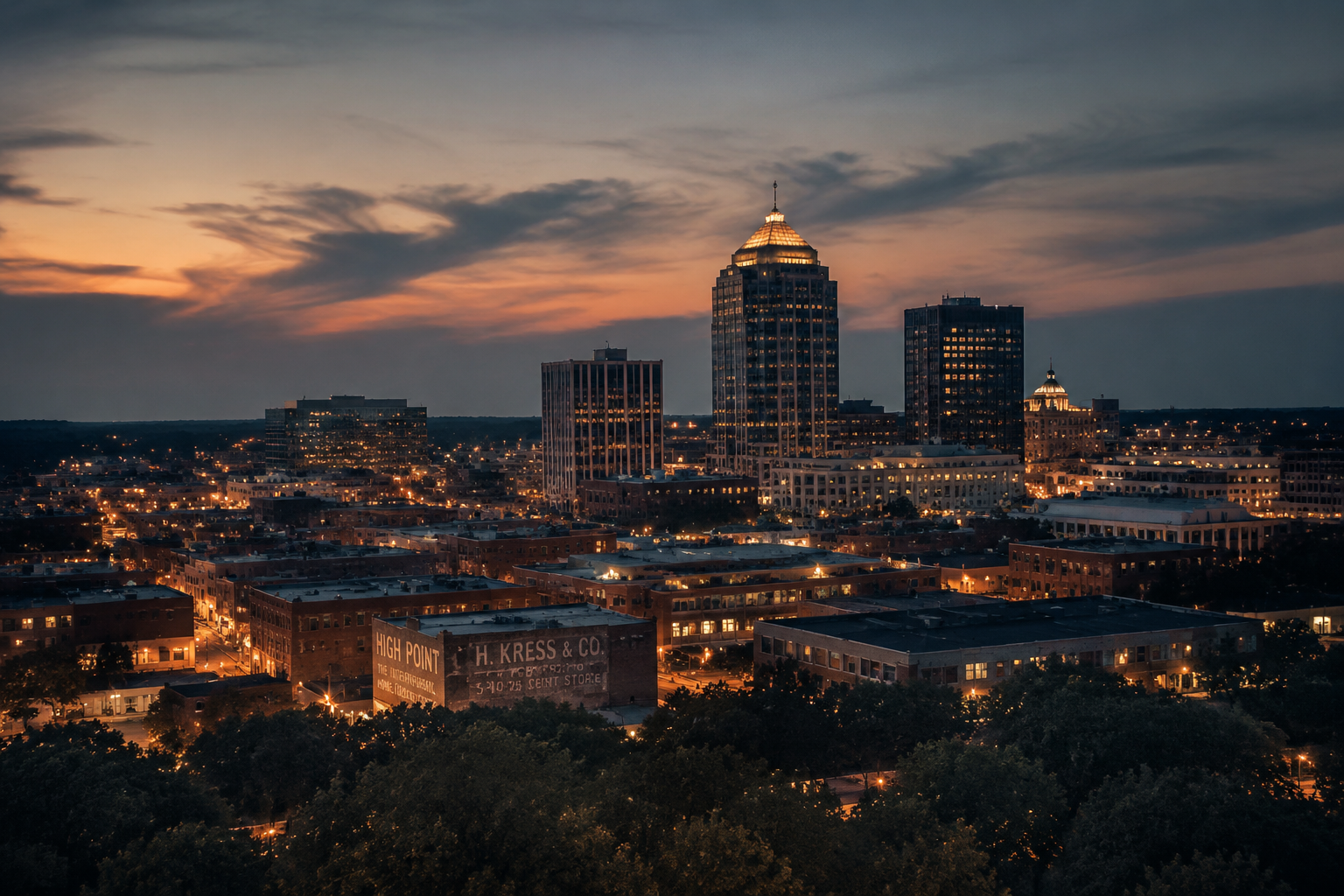 High Point, North Carolina Night Scene — 3Cupid Cuckold Dating in High Point, North Carolina