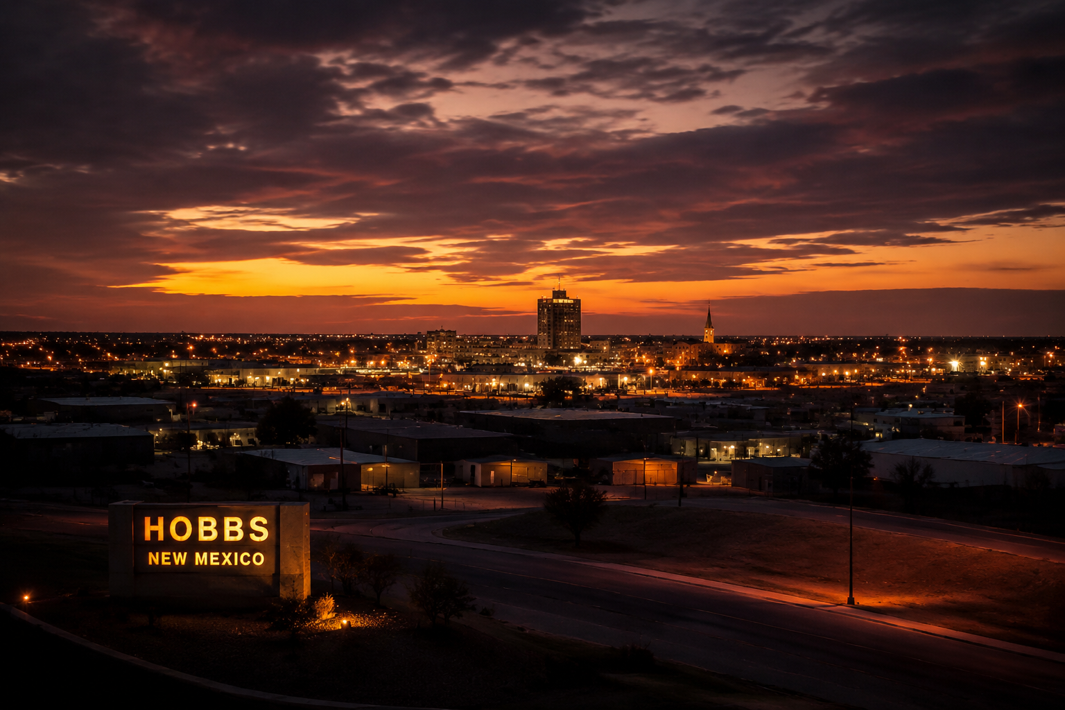 Hobbs, New Mexico Night Scene — 3Cupid Cuckold Dating in Hobbs, New Mexico