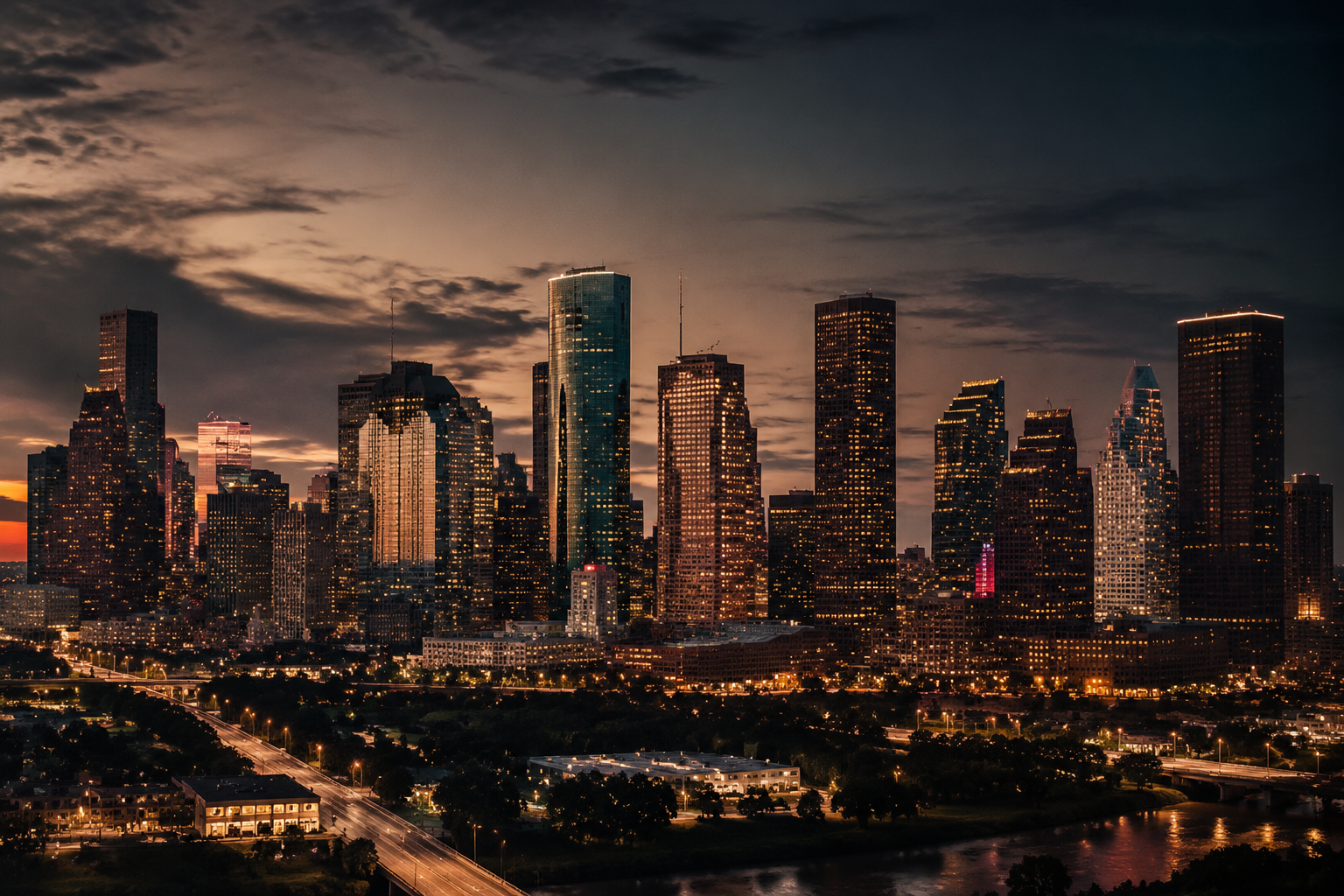Houston, Texas Night Scene — 3Cupid Cuckold Dating in Houston, Texas
