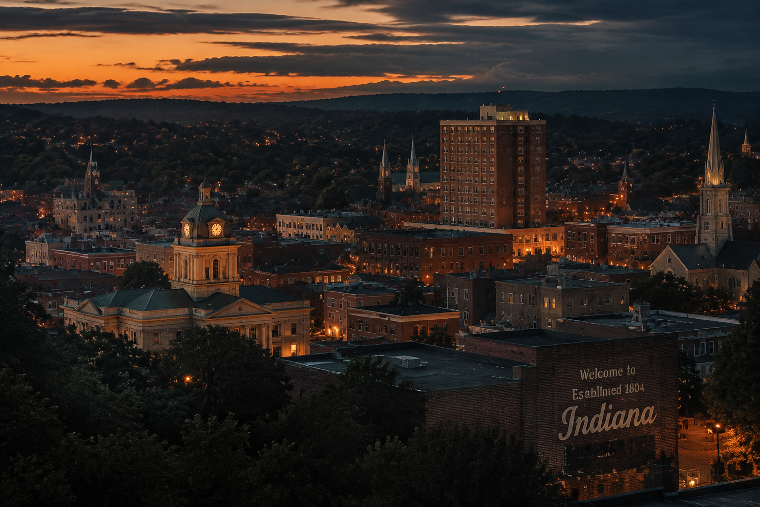 Indiana, Pennsylvania Night Scene — 3Cupid Cuckold Dating in Indiana, Pennsylvania