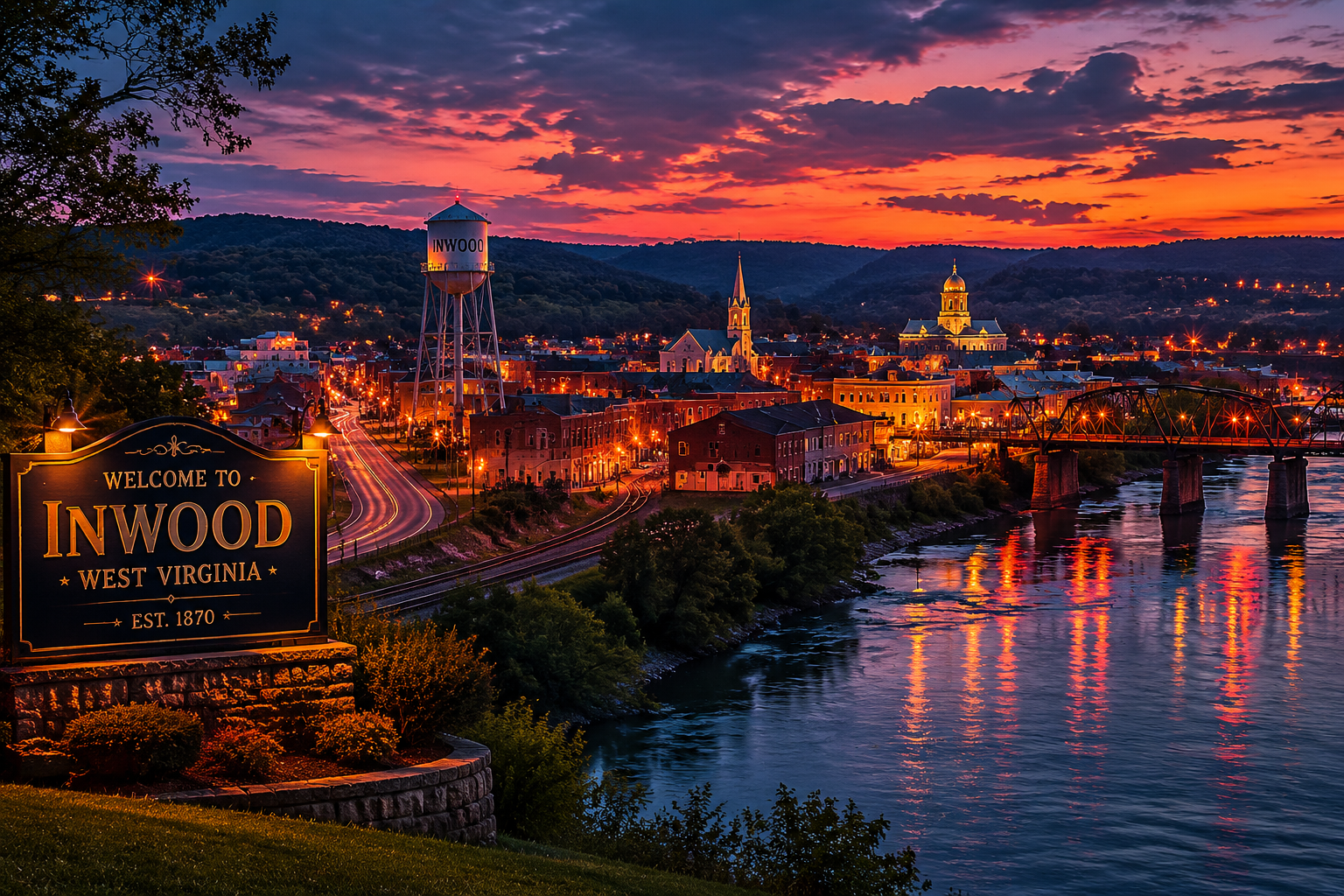 Inwood, West Virginia Night Scene — 3Cupid Cuckold Dating in Inwood, West Virginia