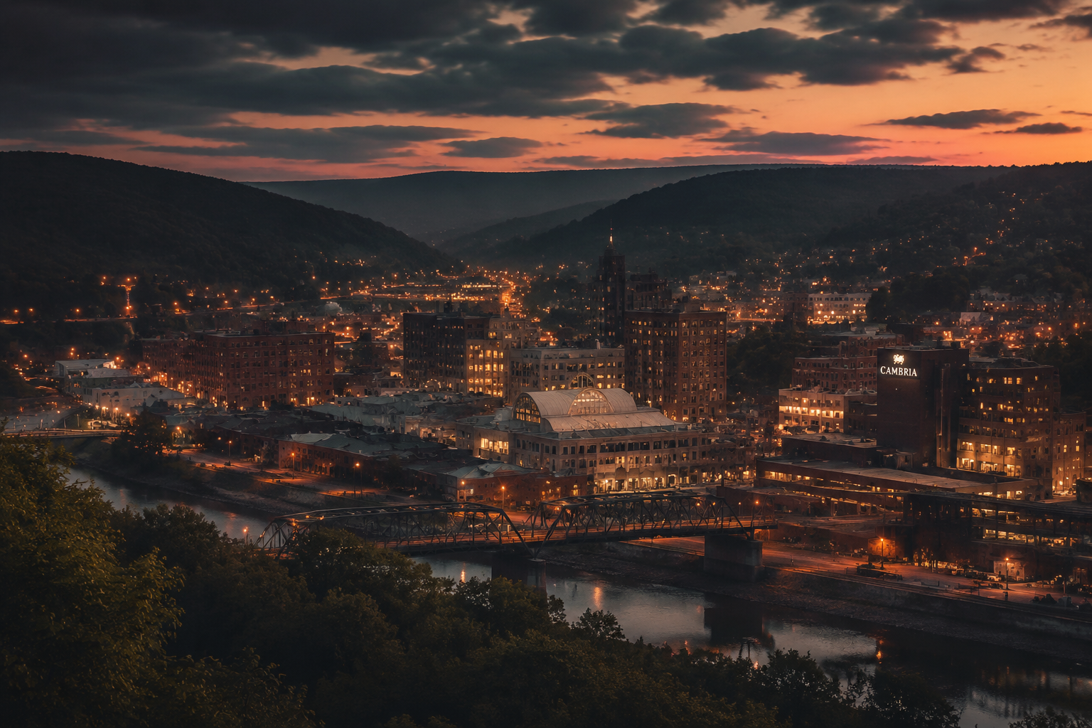 Johnstown, Pennsylvania Night Scene — 3Cupid Cuckold Dating in Johnstown, Pennsylvania