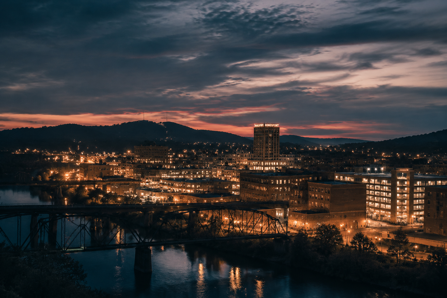 Kingsport, Tennessee Night Scene — 3Cupid Cuckold Dating in Kingsport, Tennessee