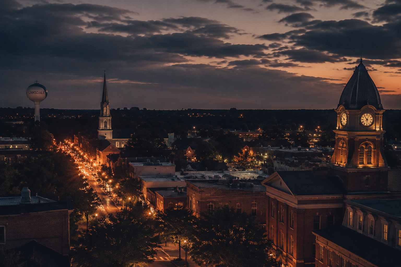 Lansdale, Pennsylvania Night Scene — 3Cupid Cuckold Dating in Lansdale, Pennsylvania