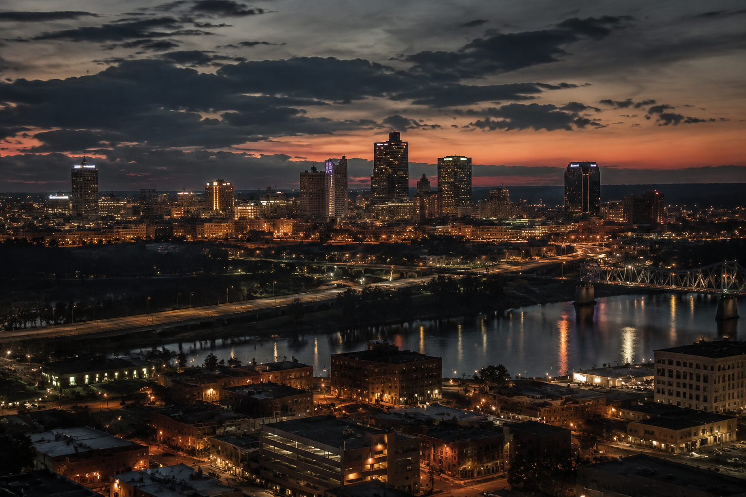 Little Rock, Arkansas Night Scene — 3Cupid Cuckold Dating in Little Rock, Arkansas