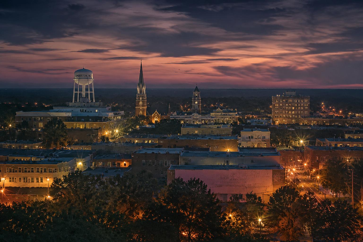 Lumberton, North Carolina Night Scene — 3Cupid Cuckold Dating in Lumberton, North Carolina