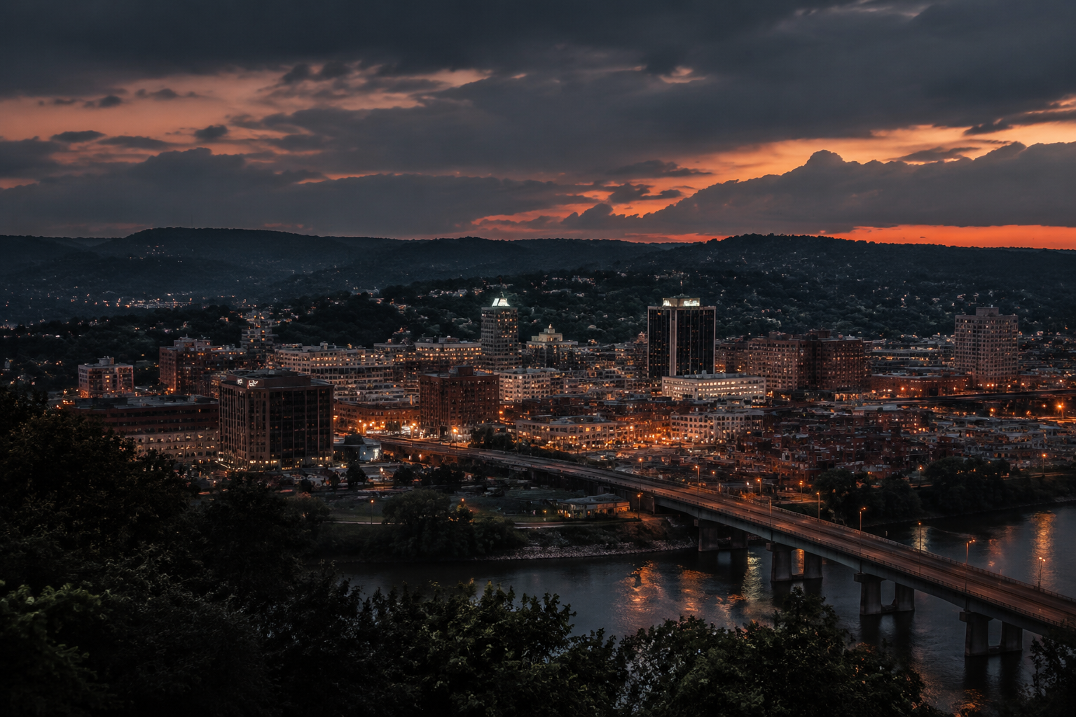 Lynchburg, Virginia Night Scene — 3Cupid Cuckold Dating in Lynchburg, Virginia