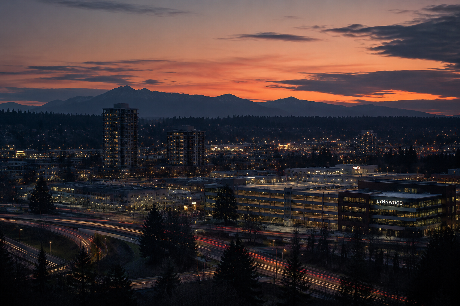 Lynnwood, Washington Night Scene — 3Cupid Cuckold Dating in Lynnwood, Washington
